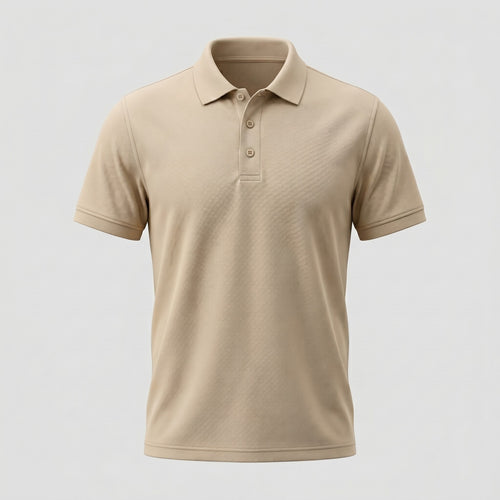 Urban Makos Classic Polo in Beige