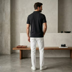 Urban Makos Black classic polo back view