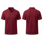 Urban Makos Maroon classic polo front and back view