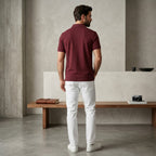 Urban Makos Maroon classic polo back view