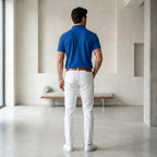 Urban Makos Royal Blue classic polo back view