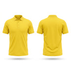 Urban Makos Yellow classic polo front and back view
