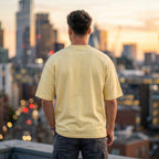 Urban Makos Butter Yellow oversized t-shirt back view