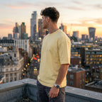 Urban Makos Butter Yellow oversized t-shirt side view
