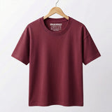 Urban Makos Oversized French Terry  T-Shirt - Maroon