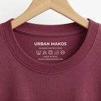 Urban Makos Maroon oversized t-shirt product view