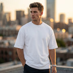Urban Makos White oversized t-shirt front view