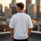 Urban Makos White oversized t-shirt back view
