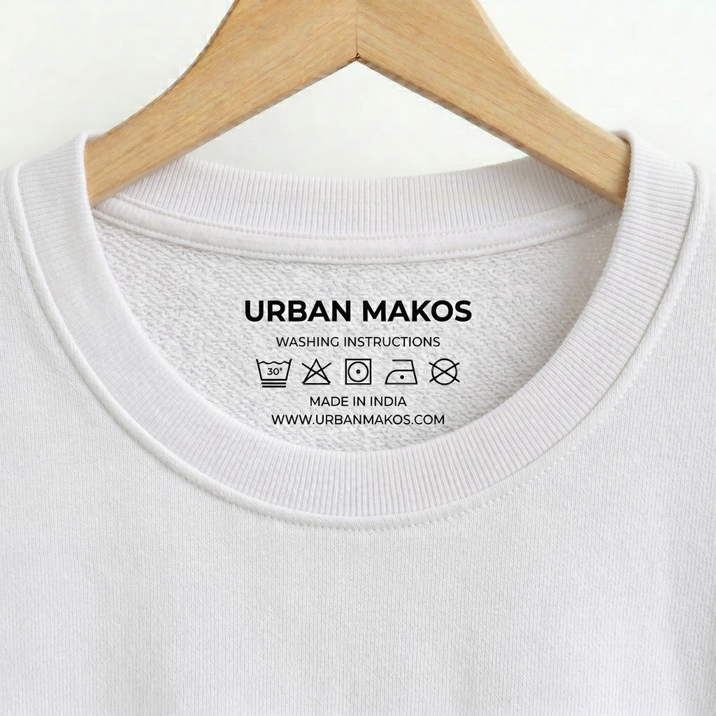 Urban Makos White oversized t-shirt neck detail