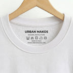 Urban Makos White oversized t-shirt neck detail