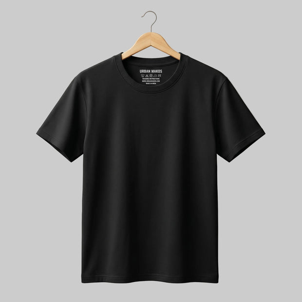 Urban Makos Essential Round Neck Tee - Black