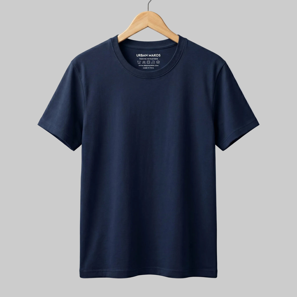 Urban Makos Essential Round Neck Tee - Navy Blue
