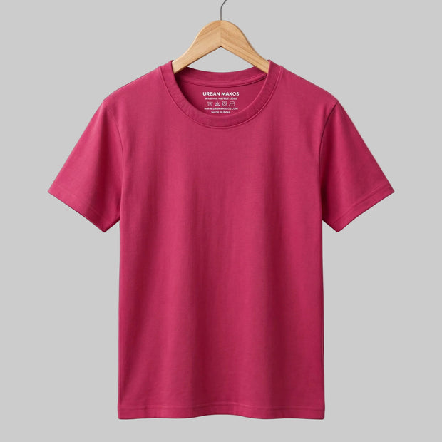 Urban Makos Essential Round Neck Tee - Rani Rose