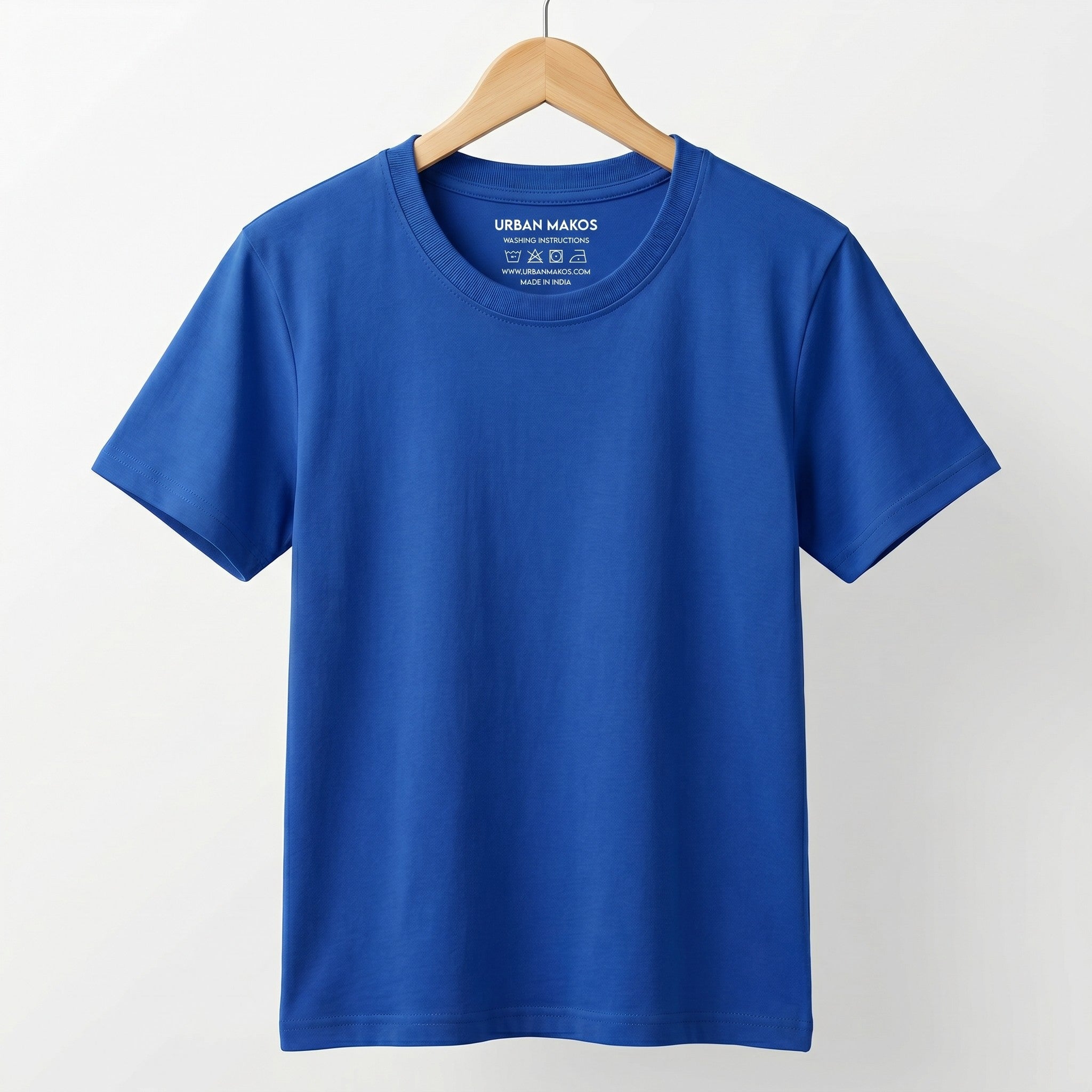 Urban Makos Essential Round Neck Tee in Royal Blue