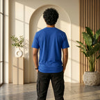 Urban Makos Royal Blue round neck tee back view