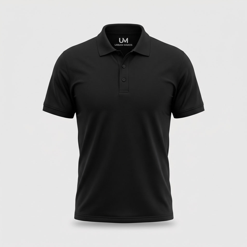 Urban Makos Classic Polo in Black