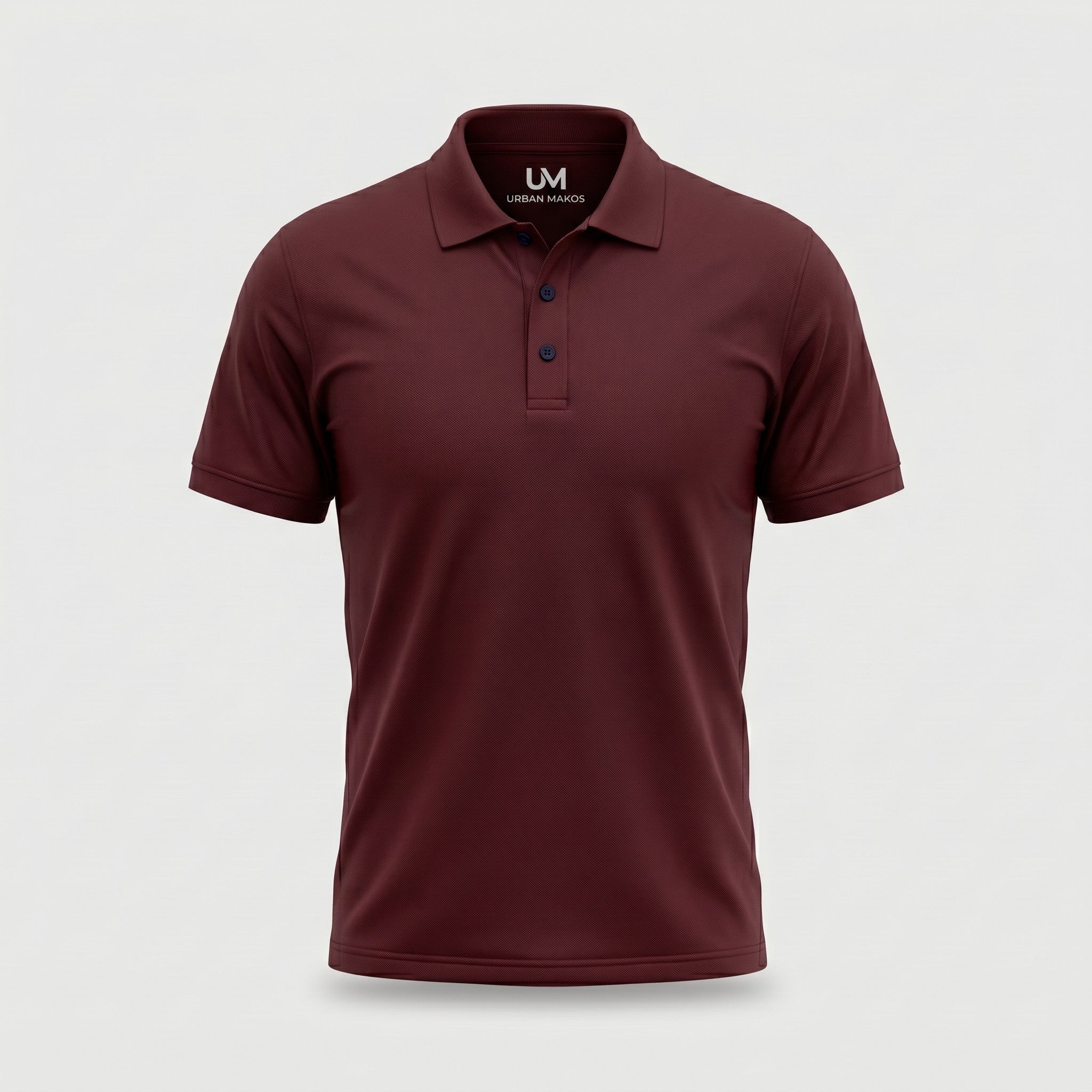Urban Makos Classic Polo in Maroon