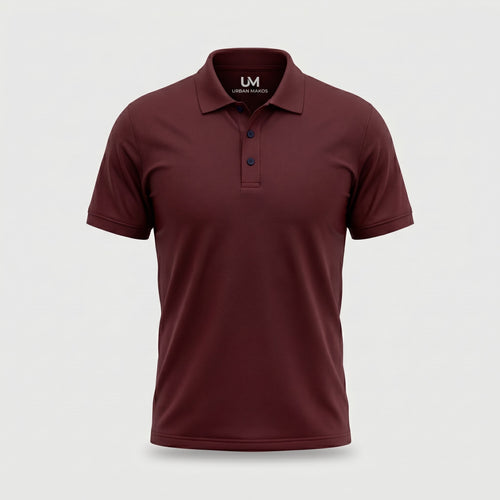 Urban Makos Classic Polo in Maroon