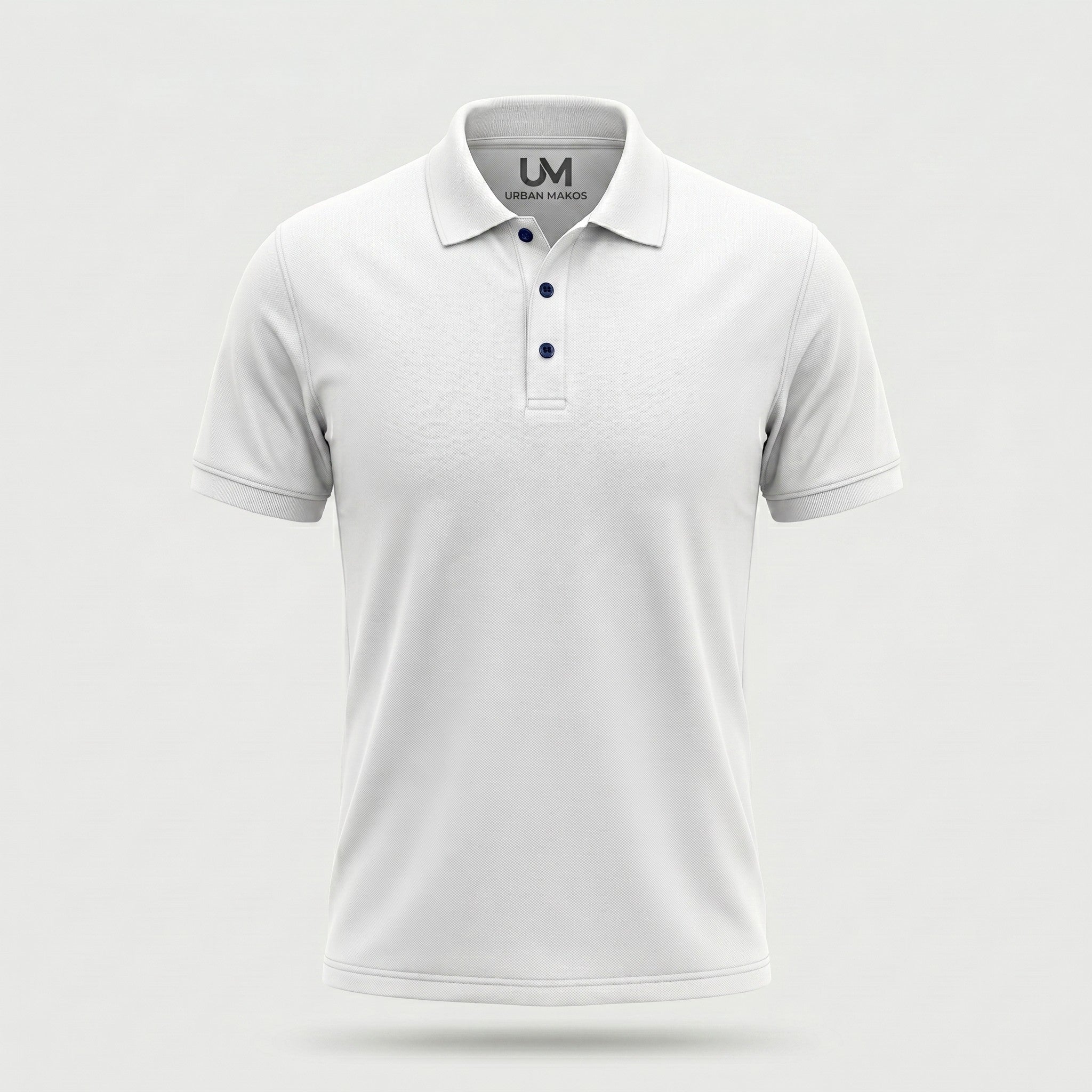 Urban Makos Classic Polo in White
